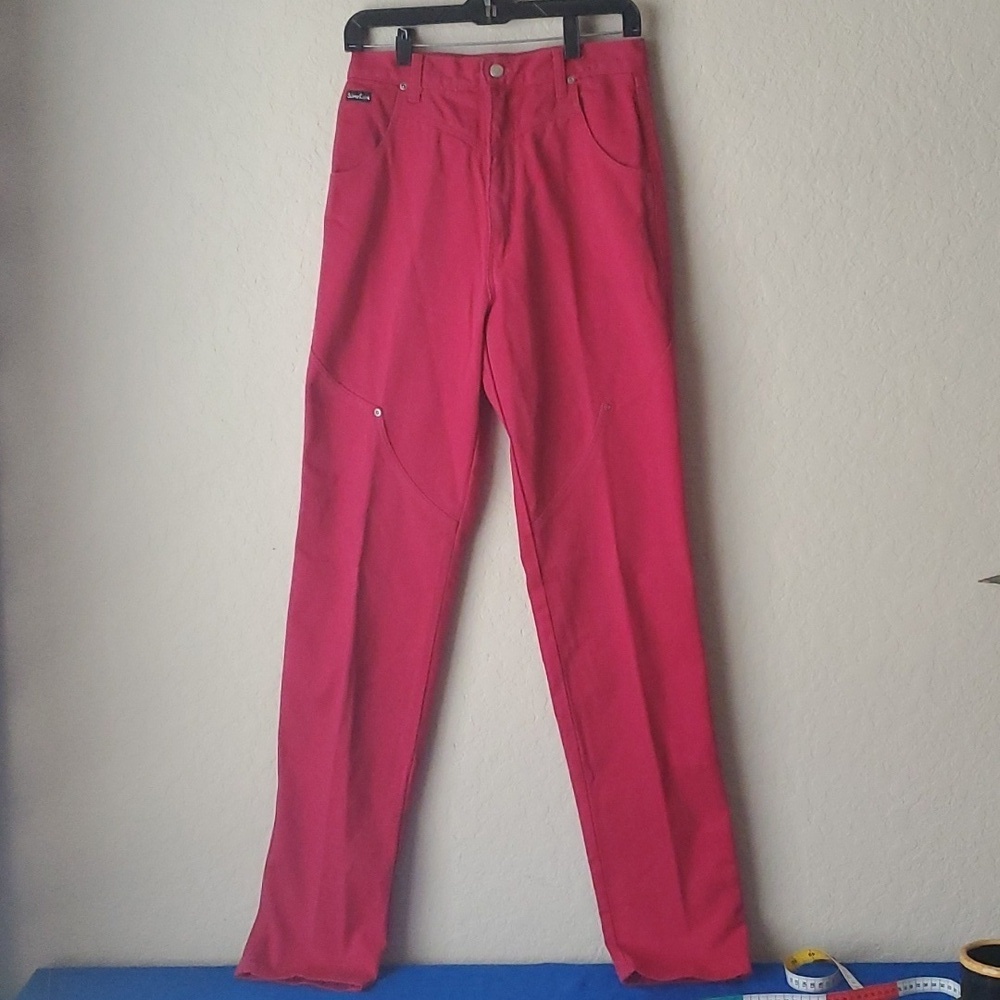 VTG Wrangler Silver Lake red bareback jeans 11/12 x 34 (have been hemmed)